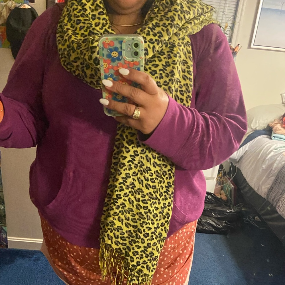 Leopard printed scarf; 2/$6